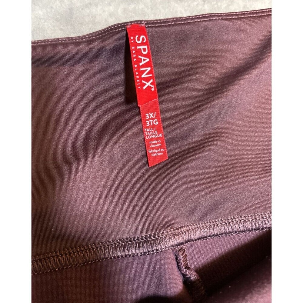 Spanx Burgundy Leggings Pull On Athleisure Women's 3X Casual - Picture 2 of 4